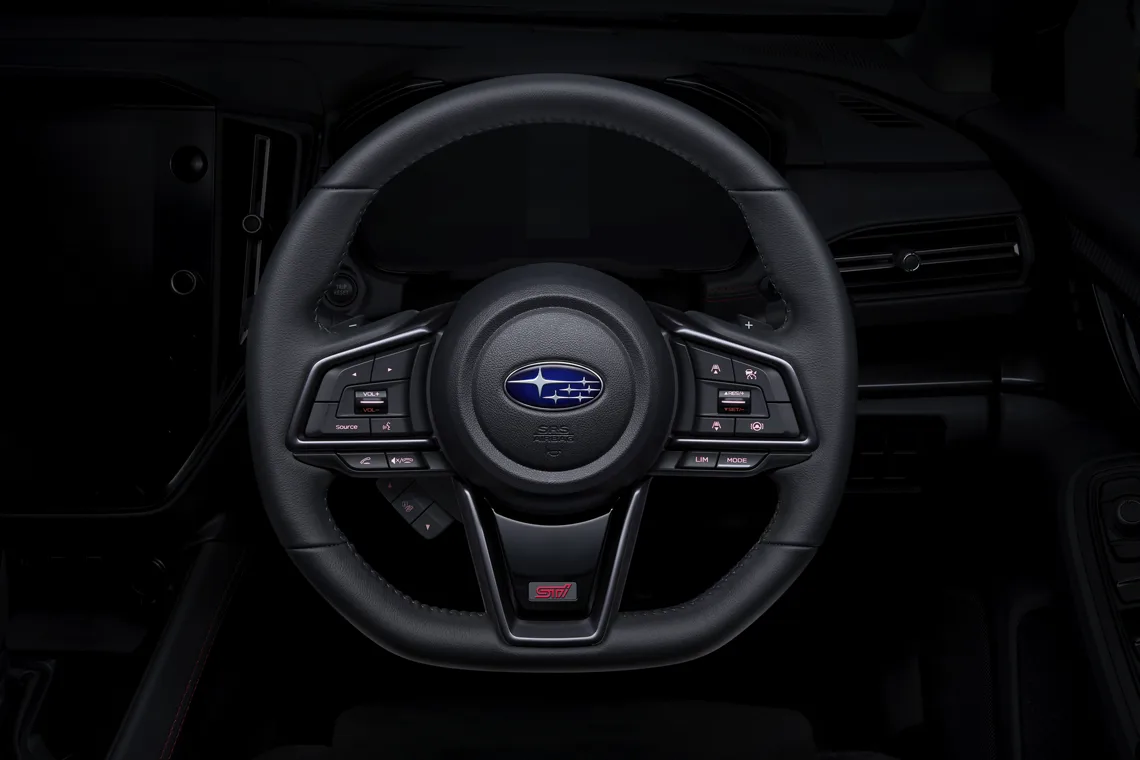 Leather-wrapped D-Shaped Steering Wheel